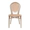 Merrick Lane Celia Set of Two Stacking Thonet Bistro Style Chair, PE Rattan Seat, and Metal Frame for Indoor/Outdoor Use